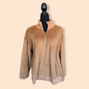 1/4 zip teddy swetty